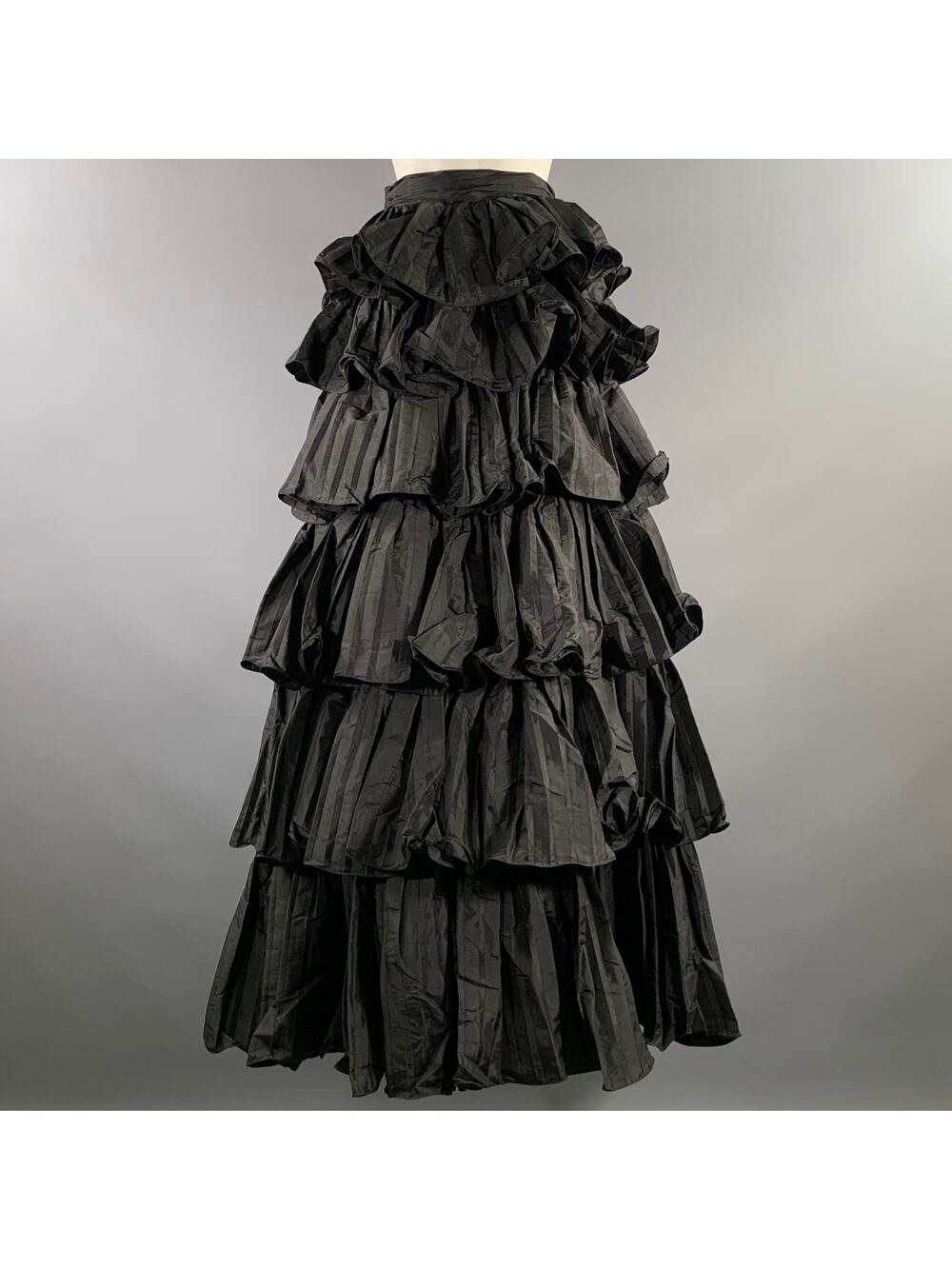 PORTIA & SCARLETT Size S Black Polyester / Spandex Ruffled Maxi Skirt